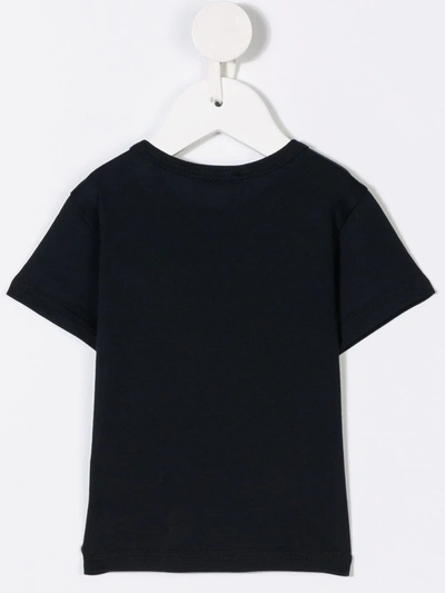Shop Dolce & Gabbana Logo-tag Cotton T-shirt In Blue
