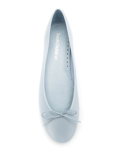 Sarah Chofakian Leather Ballerinas In Blue