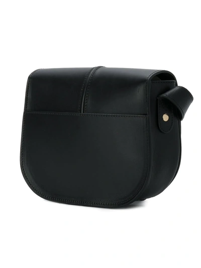 Apc A.p.c. Betty Crossbody Bag In Black Leather With Logo In Black