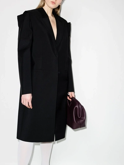 Shop Givenchy Cut-out Single-breasted Coat In Black