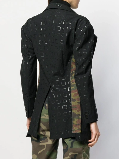 Pre-owned Comme Des Garçons 2000's Camouflage Panels Jacket In Black