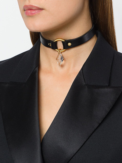 Shop Absidem Swarovski Detail Choker In Black