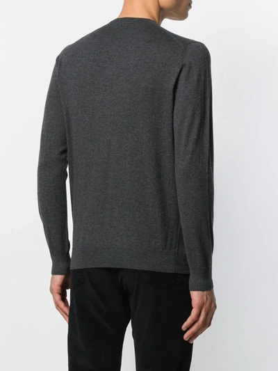 Shop Drumohr Cashmere Crew-neck Sweater In Grey