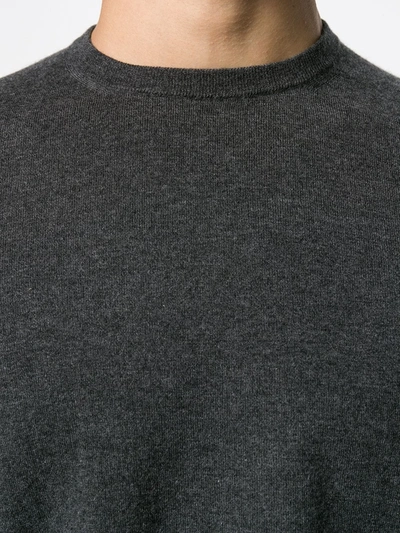 Shop Drumohr Cashmere Crew-neck Sweater In Grey
