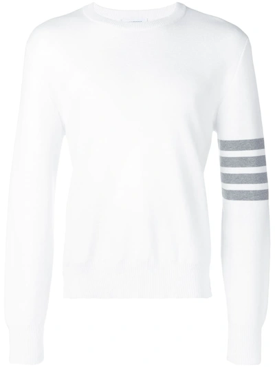 Shop Thom Browne 4-bar Milano Stitch Jumper In White