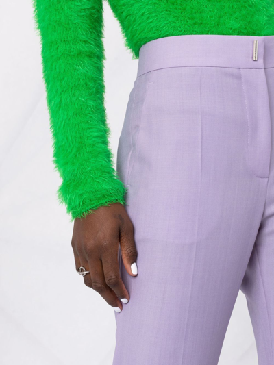 Shop Givenchy Tapered-leg Tailored Trousers In Purple