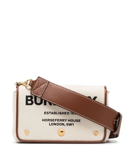 Shop Burberry Small Hackberry Horseferry Print Crossbody Bag In Brown