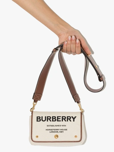 Shop Burberry Small Hackberry Horseferry Print Crossbody Bag In Brown