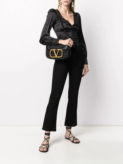 Shop Valentino Supervee Crossbody Bag In Black