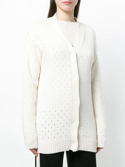 Cashmere In Love Baby Chunky Cardigan In Neutrals