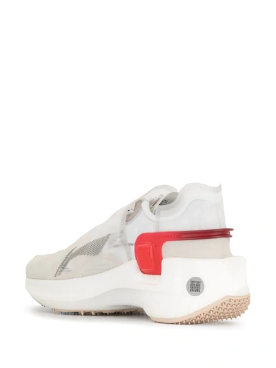 Shop Li-ning Panelled Slip-on Sneakers In White