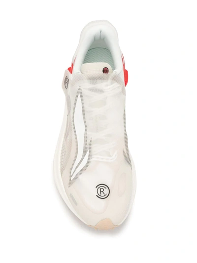 Shop Li-ning Panelled Slip-on Sneakers In White