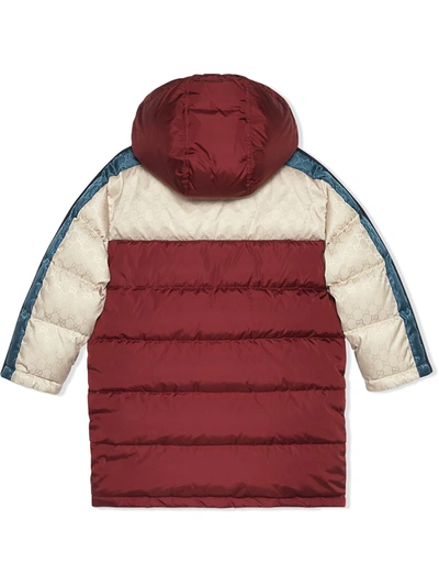 Shop Gucci Gg Padded Coat In Red