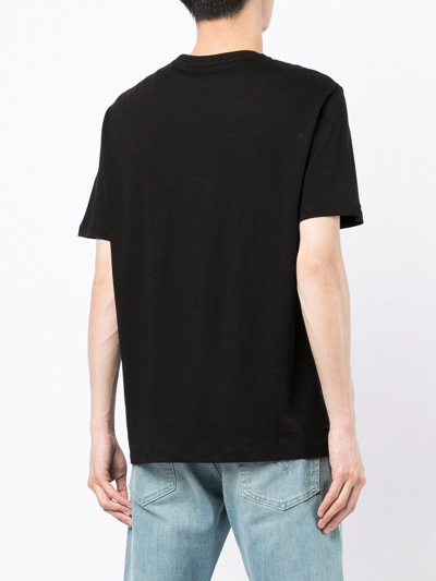 Shop Armani Exchange Logo-print Cotton T-shirt In Schwarz