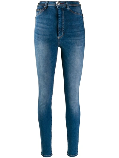 Shop Philipp Plein Classic Skinny Jeans In Blue