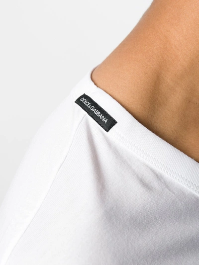 Dolce & Gabbana V-neck Cotton T-shirt In White