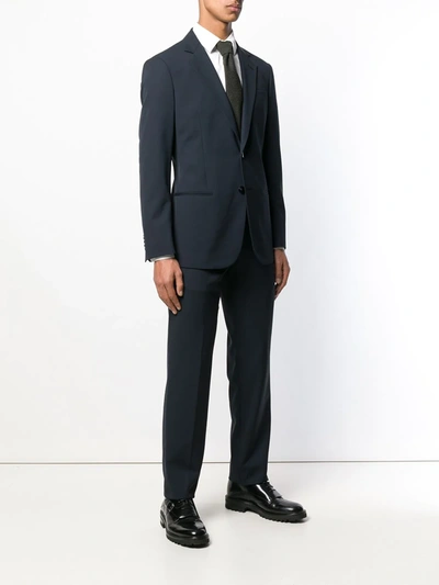 Shop Giorgio Armani Slim-fit Two-piece Suit In Blue