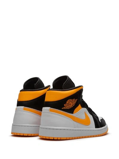 Shop Jordan Air  1 Mid Se "laser Orange/black" Sneakers In White