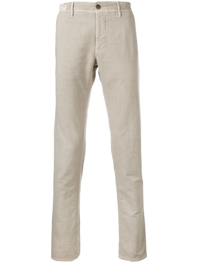 Shop Incotex Classic Chino Trousers In Neutrals