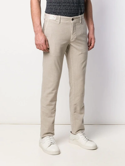 Shop Incotex Classic Chino Trousers In Neutrals