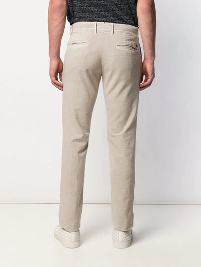 Shop Incotex Classic Chino Trousers In Neutrals