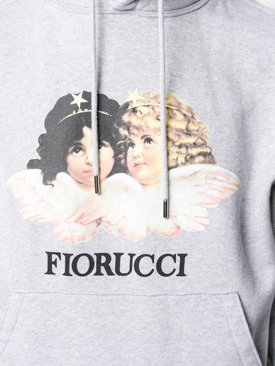 Shop Fiorucci Angels Hoodie In Grey