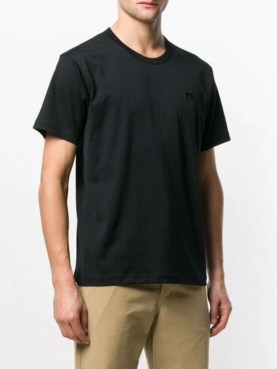 Acne Studios Ellison Face Short Sleeve Shirt In Black