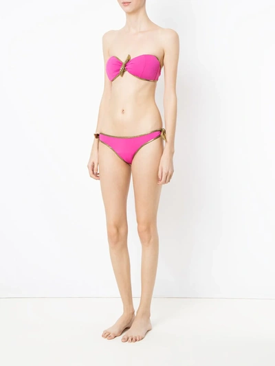 Shop Amir Slama Bandeau Bikini Set In Pink