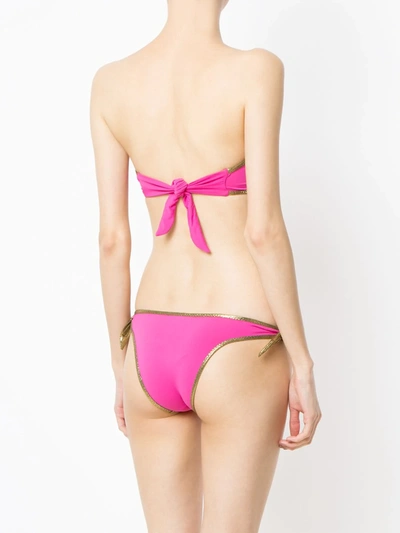 Shop Amir Slama Bandeau Bikini Set In Pink