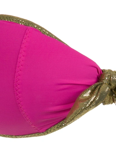 Shop Amir Slama Bandeau Bikini Set In Pink