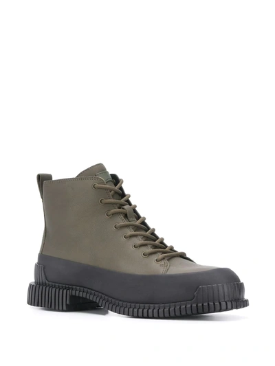 Camper Pix Combat Boot In Green