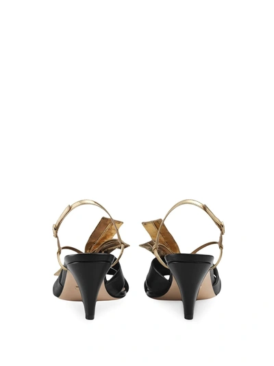 Shop Gucci Bow Front Sandals In Black