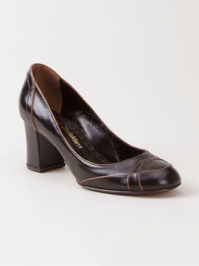 Shop Sarah Chofakian Mid-heel Pumps In Brown