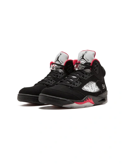 Shop Jordan X Supreme Air  5 Retro Sneakers In Black