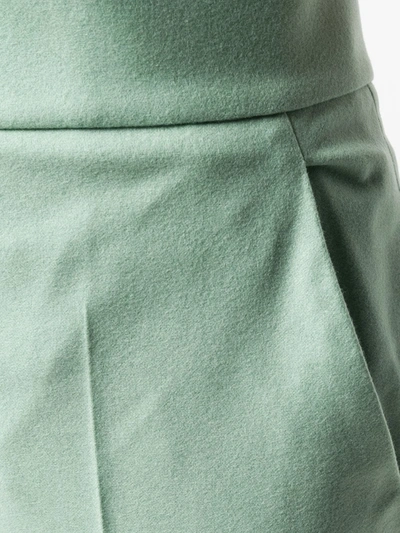 Shop Alberta Ferretti High Waisted Straight-leg Trousers In Green