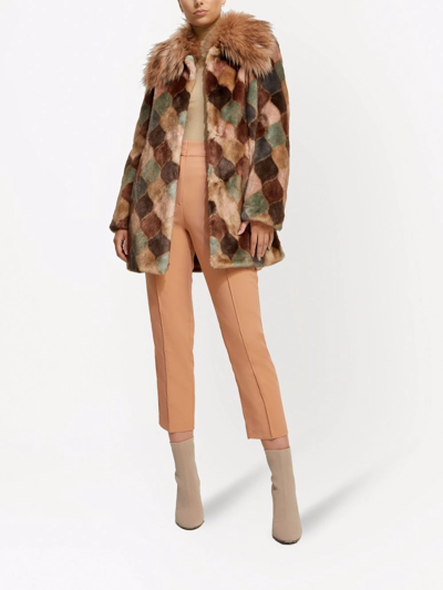 Shop Unreal Fur Casablanca Faux Fur Coat In Braun