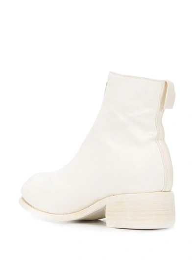 Shop Guidi Cracked-effect Ankle Boots In White