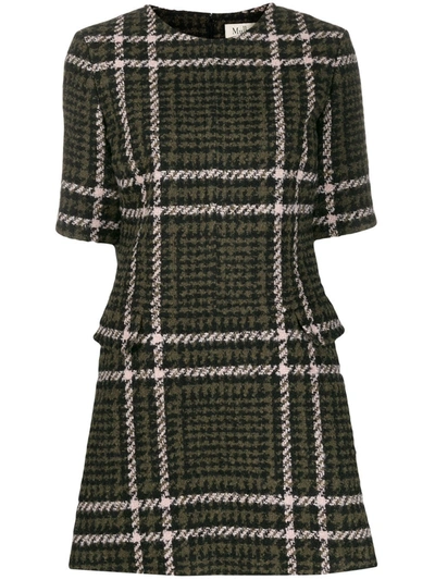 Shop Mulberry Jeanna Checked Dress In Green