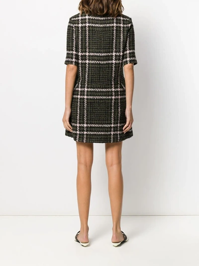 Shop Mulberry Jeanna Checked Dress In Green