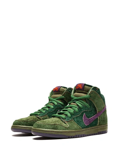 Shop Nike Dunk High Premium Sb Sneakers In Green