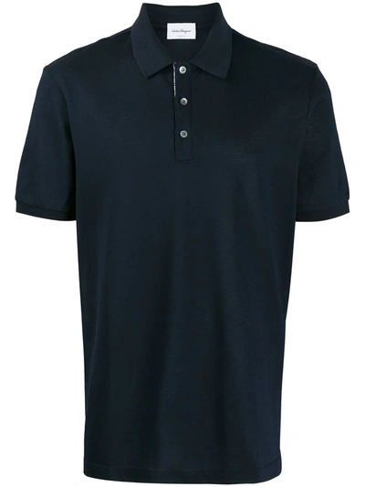 Shop Ferragamo Classic Polo Shirt In Blue