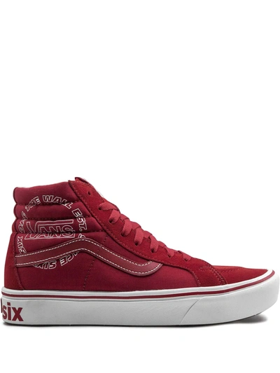 Shop Vans Comfycush Sk8-hi Sneakers In Red
