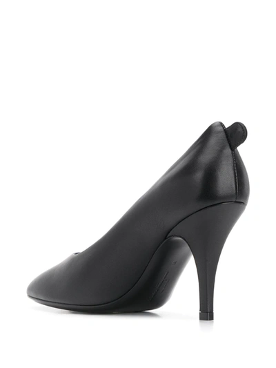 Ferragamo Judy 85 Gancini Pumps In Lambskin Leather In Black