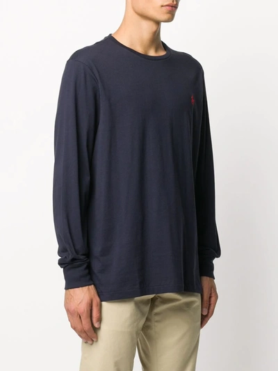 Polo Ralph Lauren Logo-embroidered Cable-knit Cashmere Jumper In Blue