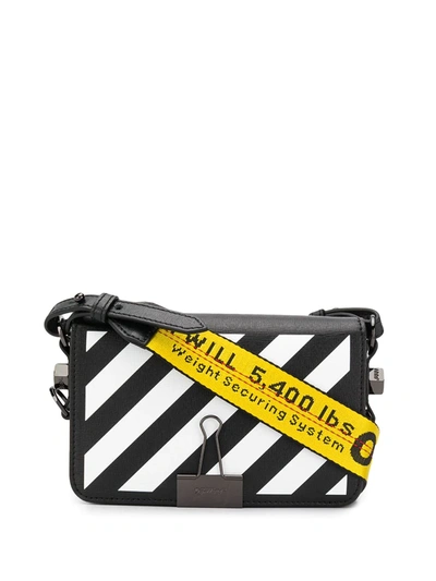 DIAGONAL STRIPE MOTIF SHOULDER BAG