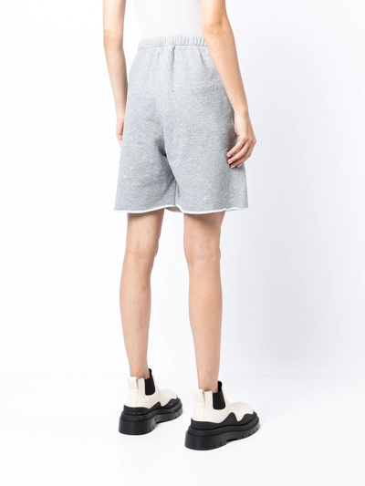 Shop Natasha Zinko Logo-print Track Shorts In Grau