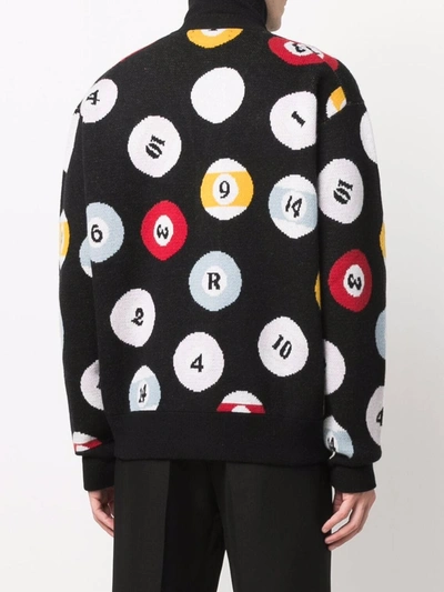 Shop Amiri Pool Ball Pattern Cardigan In Black