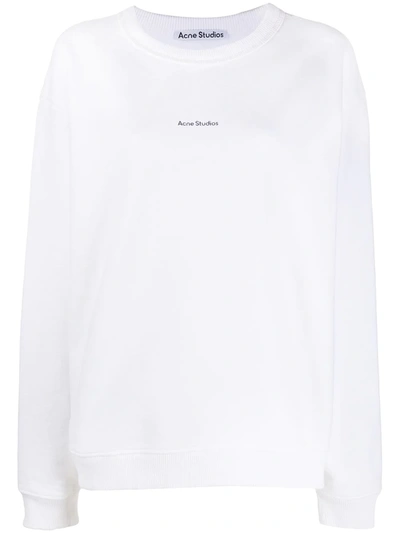 Shop Acne Studios Logo-print Sweatshirt In White