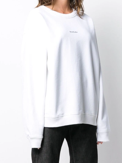 Shop Acne Studios Logo-print Sweatshirt In White