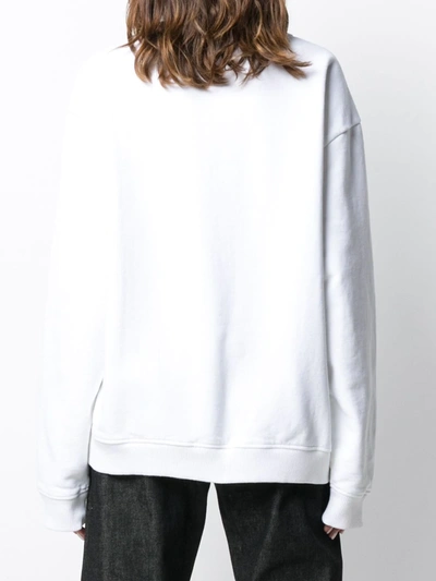 Shop Acne Studios Logo-print Sweatshirt In White